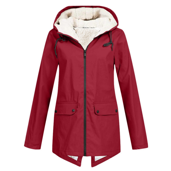 Women's transitional jacket water-repellent with warm fleece lining and adjustable hood Lune London