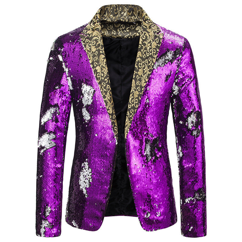 Men's Extravagant Sequin Blazer Jacket Lune London