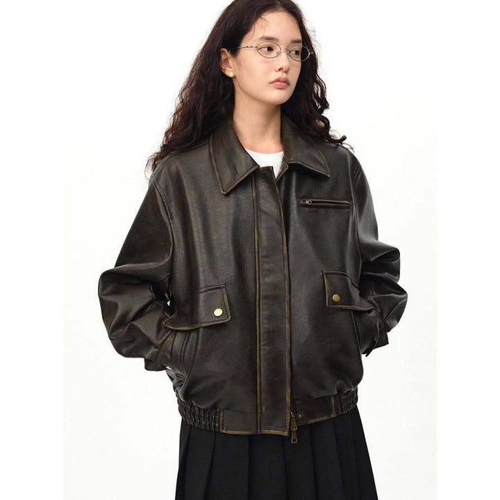Lune London Casual Leather Jacket for Women