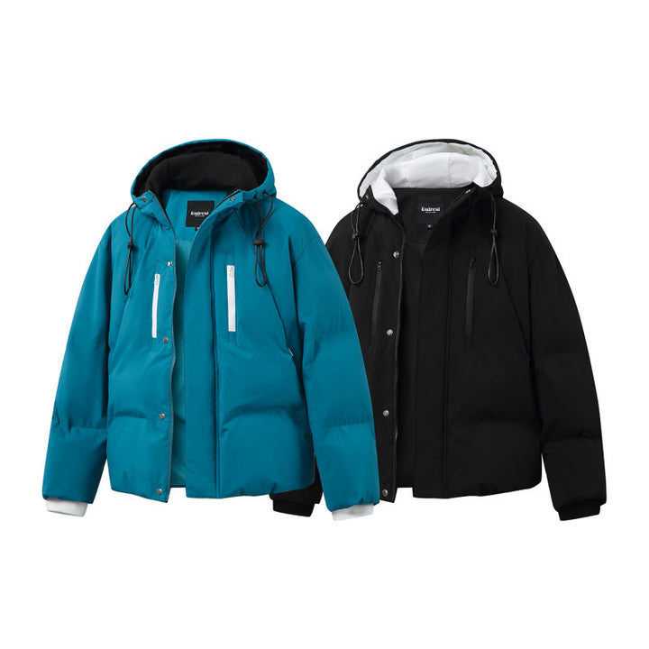 Unisex Kastige padded hoodie jacket with thermal insulation, water-repellent zippers, and drawstring Amarae