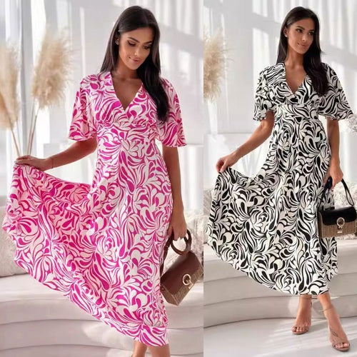 Ladies Maxi Wrap Dress Fluid Amarae