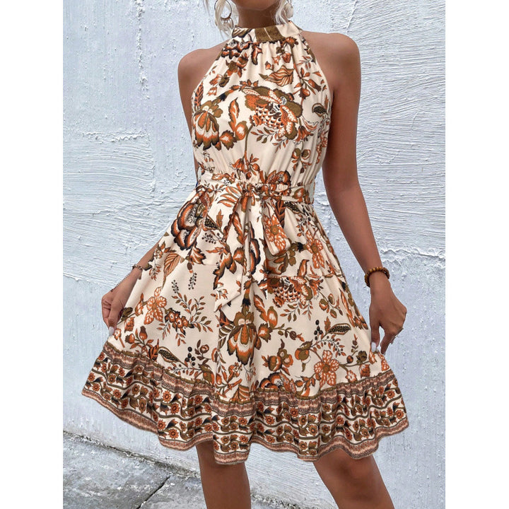Floral tie backless dress for women Lune London