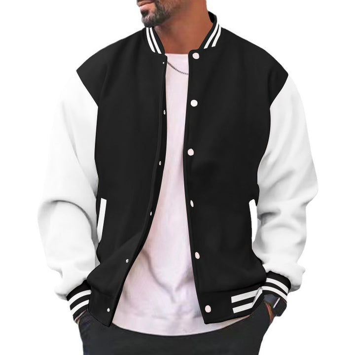 Men's college jacket with contrasting sleeves and classic cuffs Chic and style