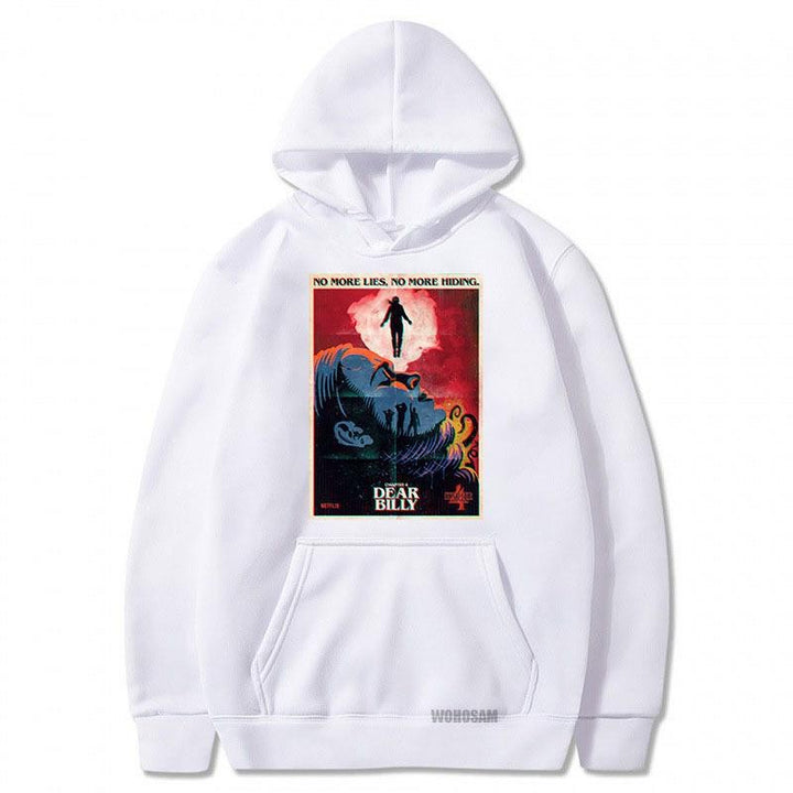 Women's hooded sweatshirt with creative film motif and cozy kangaroo pocket Chic & Stil