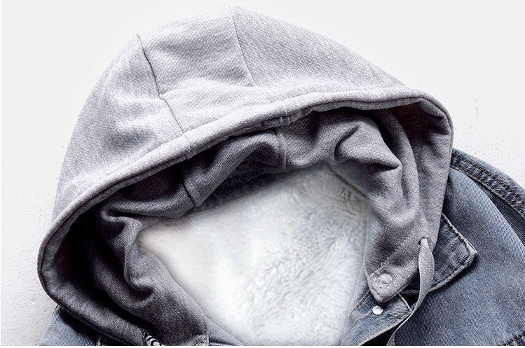Veste en jean pour femmes avec hoodie intégré Chic & Stil