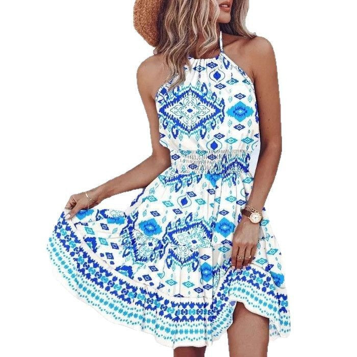 Floral cross-neck dress for women Lune London