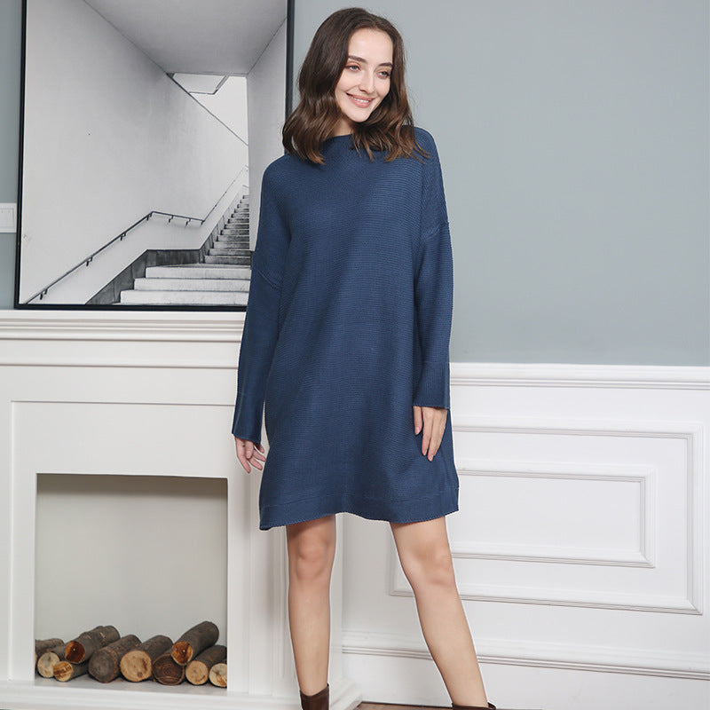 Ladies Large soft knit turtleneck sweater Lune London