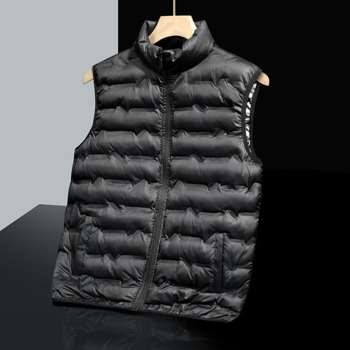 Men's thermo quilted vest with reflective inner lining and stand-up collar Amarae