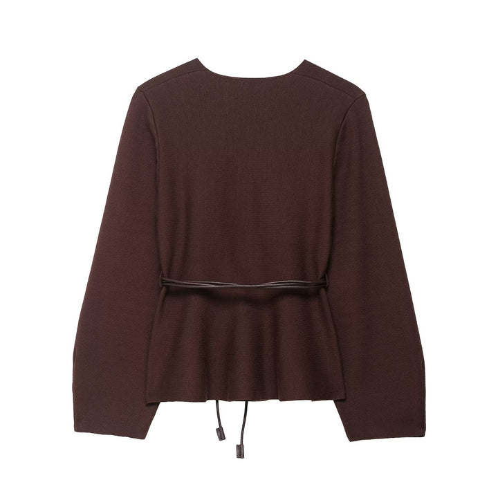 Wrap jacket for women with a modern cut and a belt Lune London