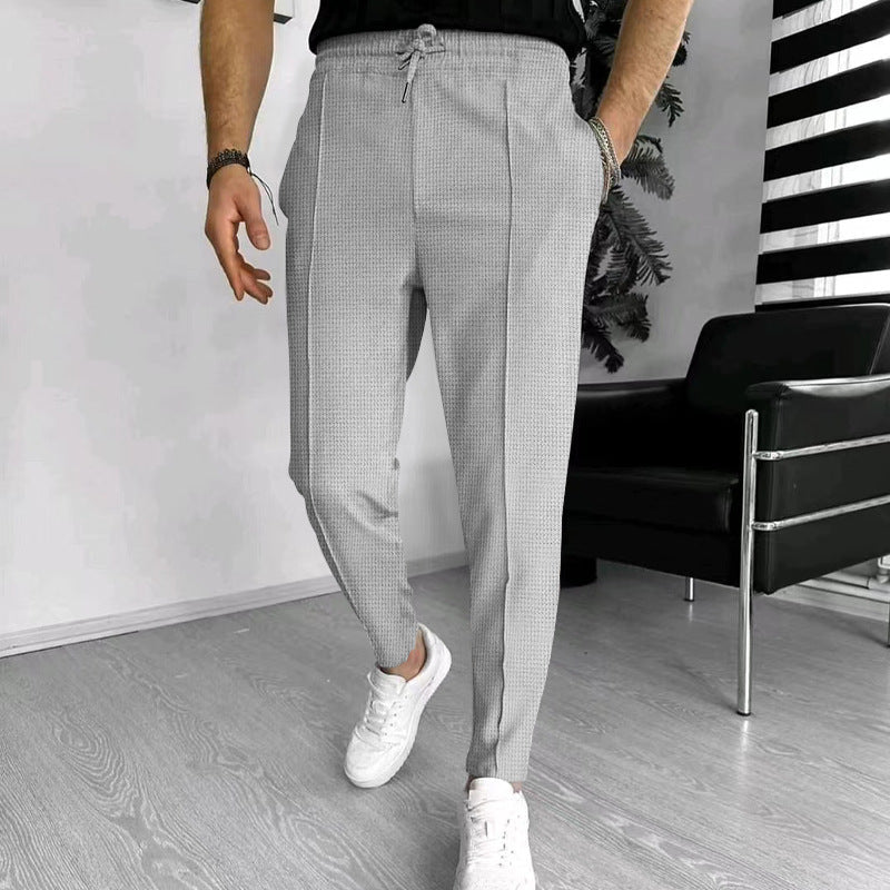 Men's elegant leisure pants with elastic waistband and side pockets Lune London