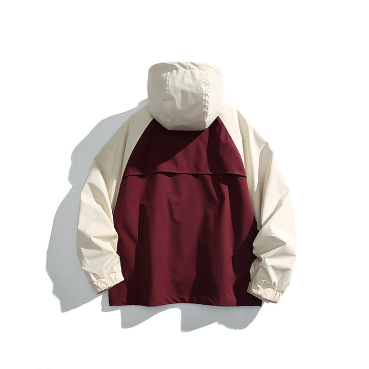 Unisex Lightweight two-tone wind and rain jacket with hood, water-repellent shell and adjustable hem Amarae