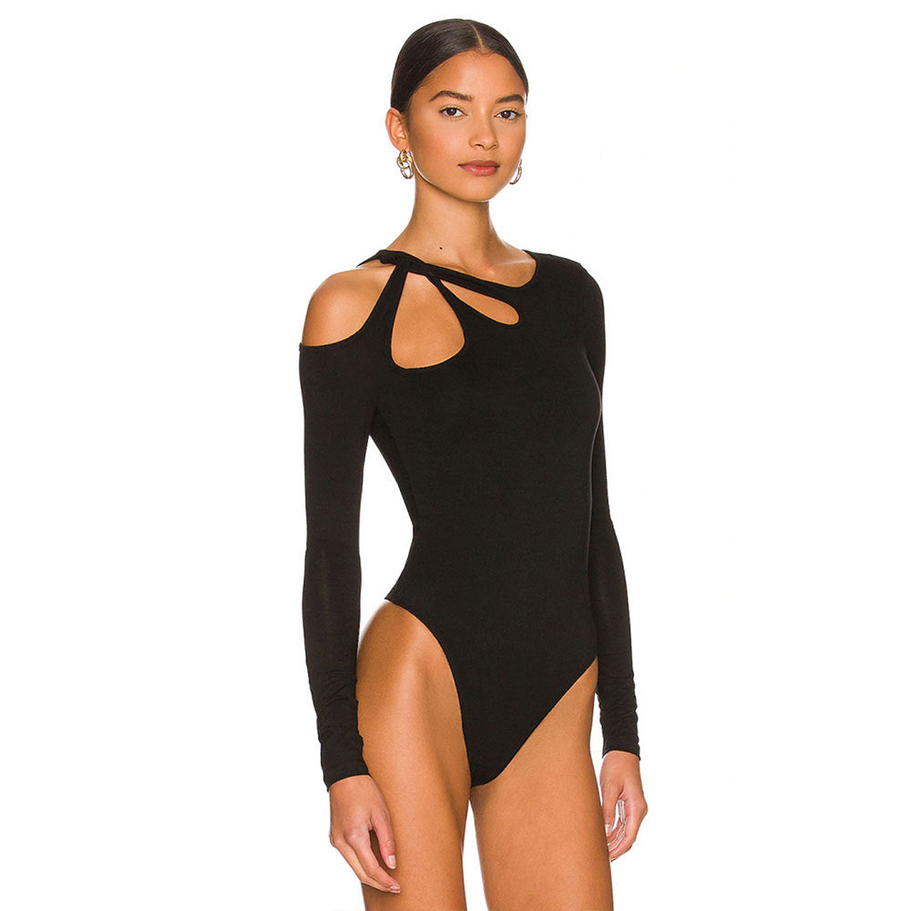 Body pour femme avec encolure asymétrique et manches longues Chic & Stil
