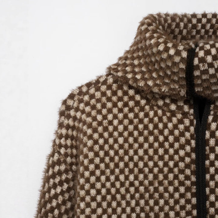 Veste en fleece à la mode pour femmes avec col montant et poches pratiques Chic & Stil