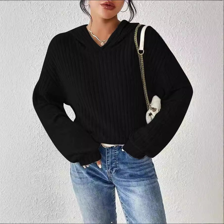 Ladies ribbed texture hoodie Amarae