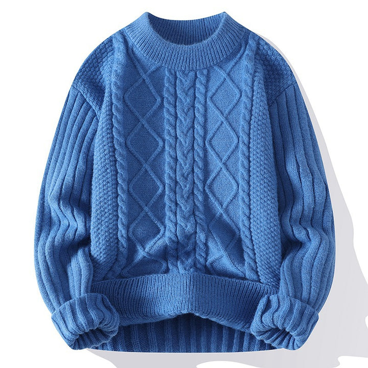 Ladies Cozy Knit Sweater with Twisted Pattern Lune London