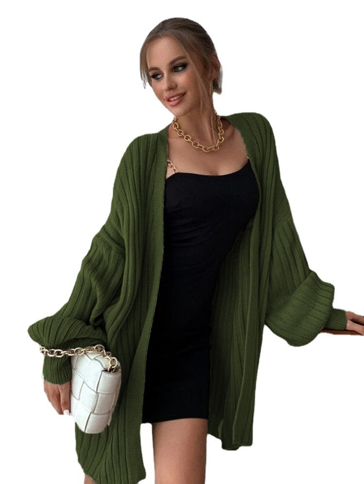 Oversized knit jacket for women with trendy ribbed pattern Lune London