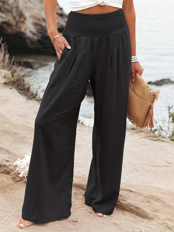 Loose summer pants for women with elastic waistband and comfortable pockets Lune London