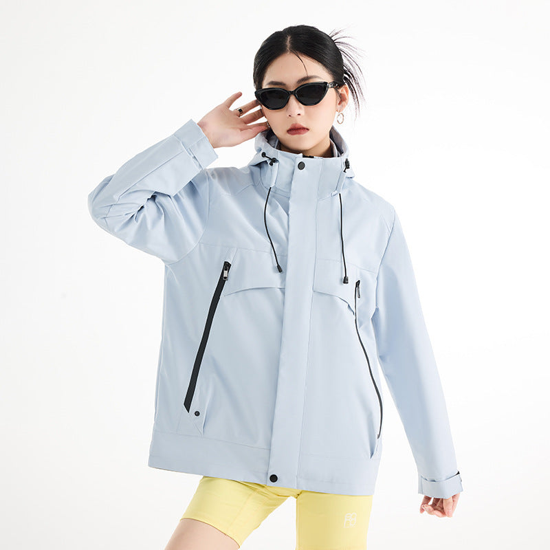Women's technical waterproof oversized parka with hood and concealed zip pockets Amarae