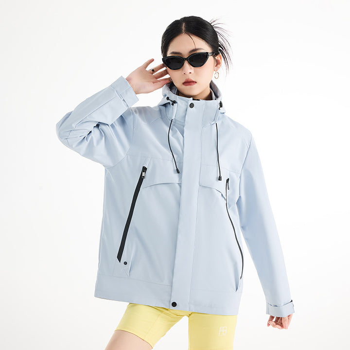 Women's technical waterproof oversized parka with hood and concealed zip pockets Amarae