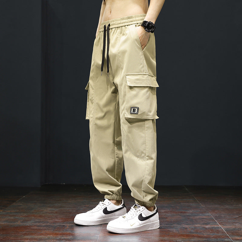 Men's cargo pants with elastic waistband and practical pockets Lune London