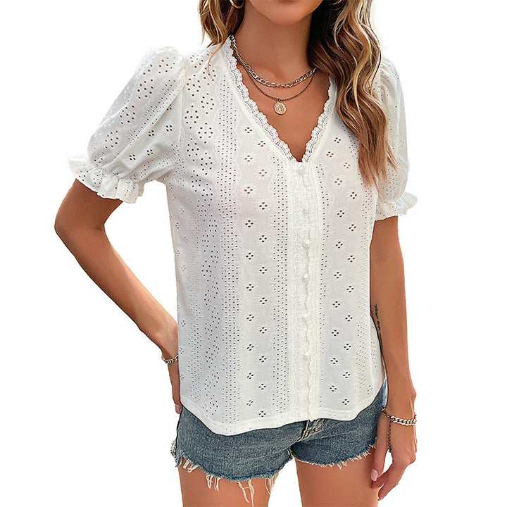 Lune London embroidered cotton women's blouse