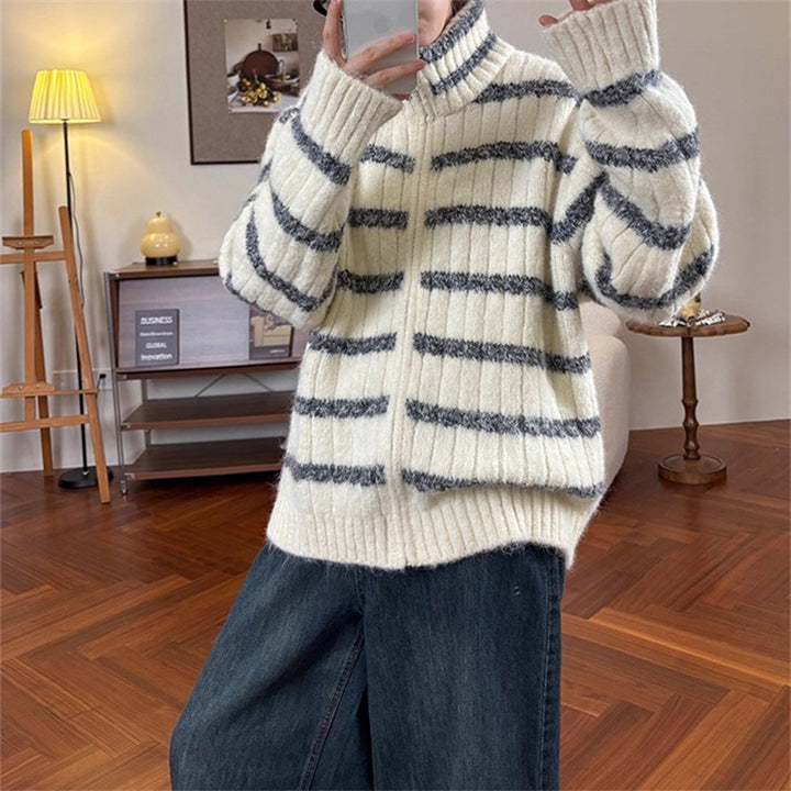 Knit sweater for women with high collar Lune London