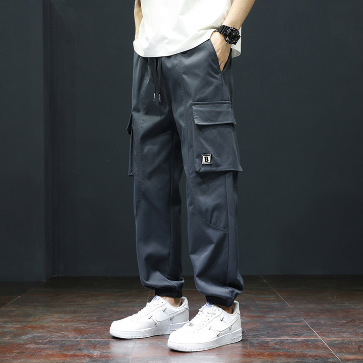Men's cargo pants with elastic waistband and practical pockets Lune London