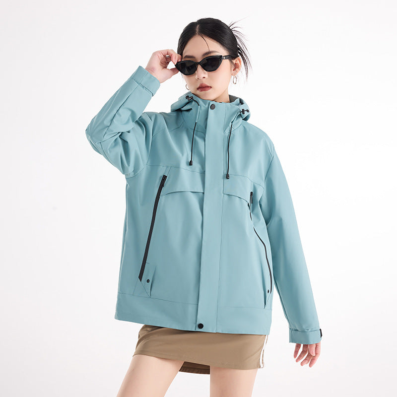 Women's technical waterproof oversized parka with hood and concealed zip pockets Amarae