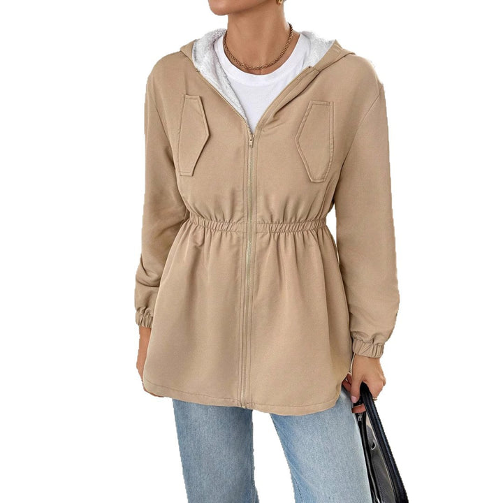 Casual hooded jacket for women with elastic waist Lune London