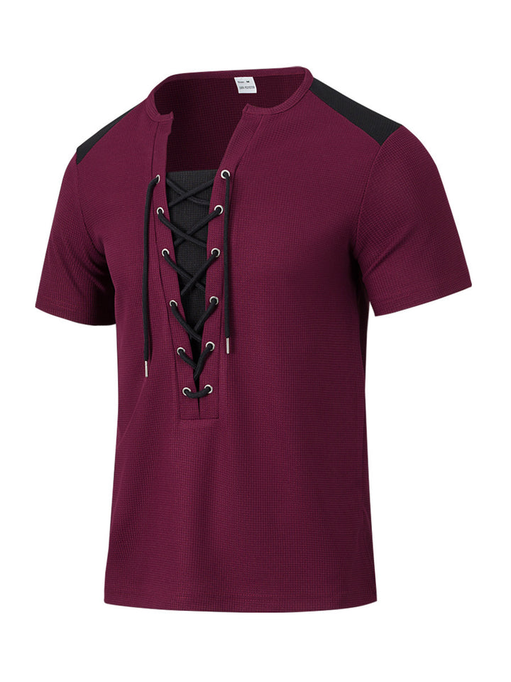 Short sleeve shirt for men with sporty lace design Lune London