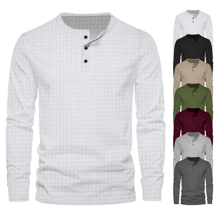 Men's long sleeve shirt with textured design Amarae