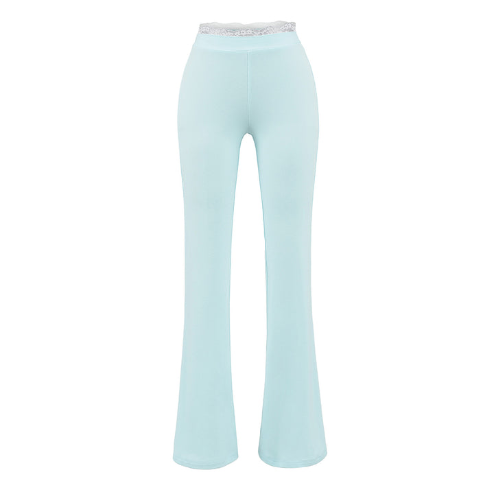 High-waisted stretch jeans for women with lace decoration Lune London