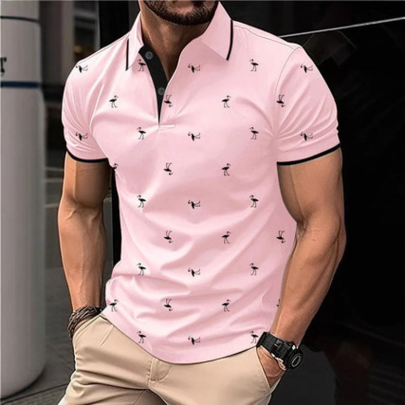 Lune London men's printed leisure polo shirt
