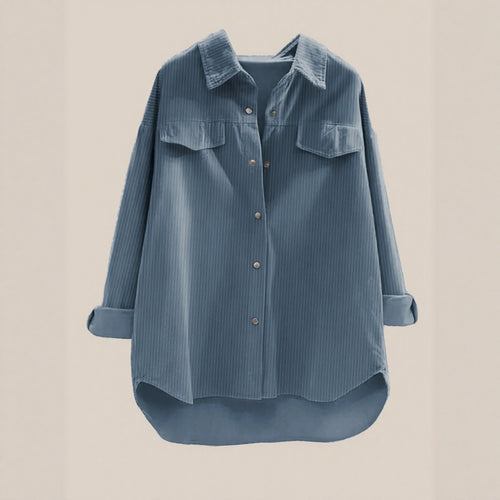 Oversized casual shirt for women with wide stripes Amarae