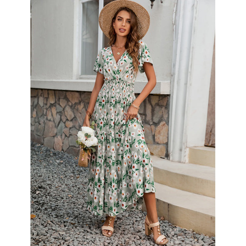 Lune London Floral Ruffle Maxi Dress for Women