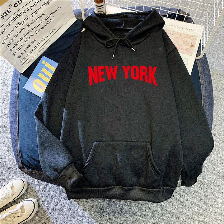 Women's hoodie with stylish New York design Chic & Stil