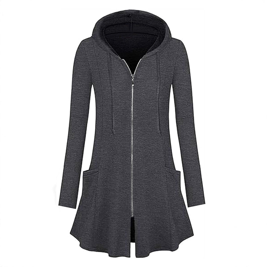 Hooded jacket for women with zipper and side pockets Lune London