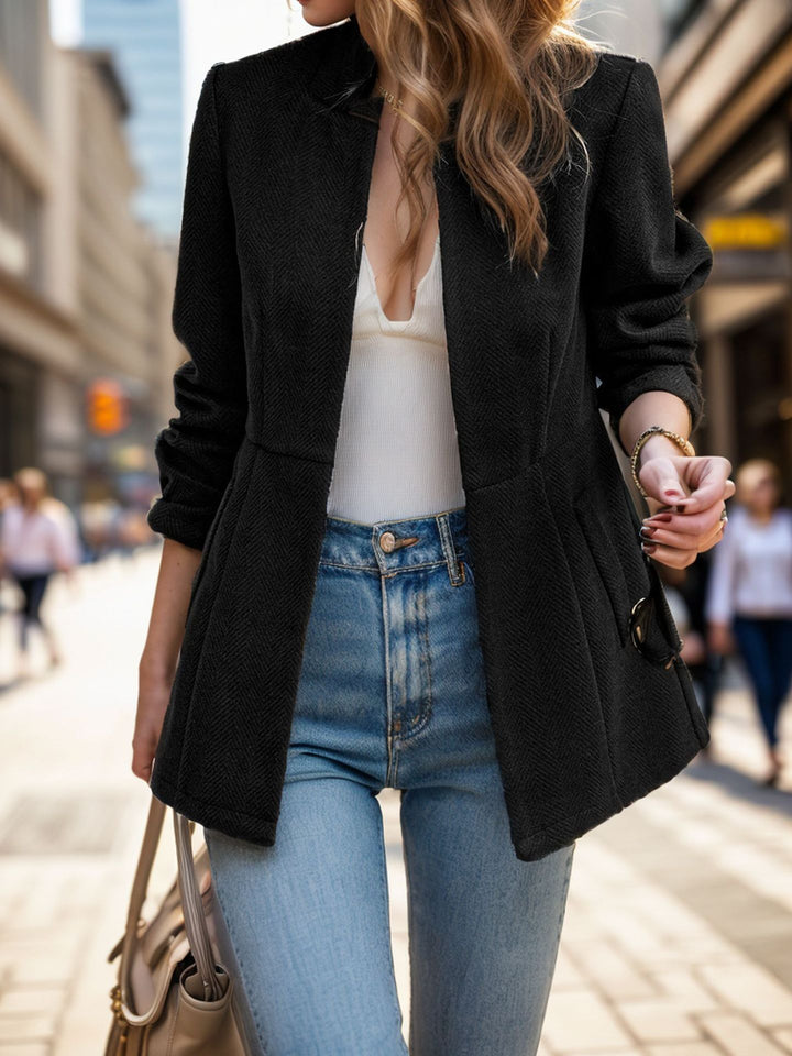 Women's jacket with an elegant herringbone pattern and a timeless cut Lune London
