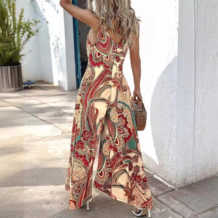 Elegant paisley silk maxi dress for women Lune London
