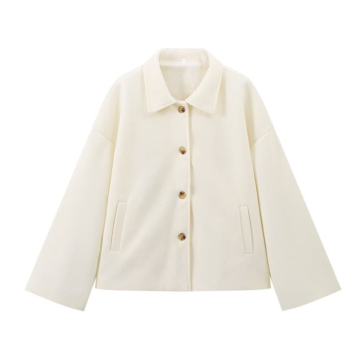 Oversized women's winter jacket with buttons and practical pockets Lune London