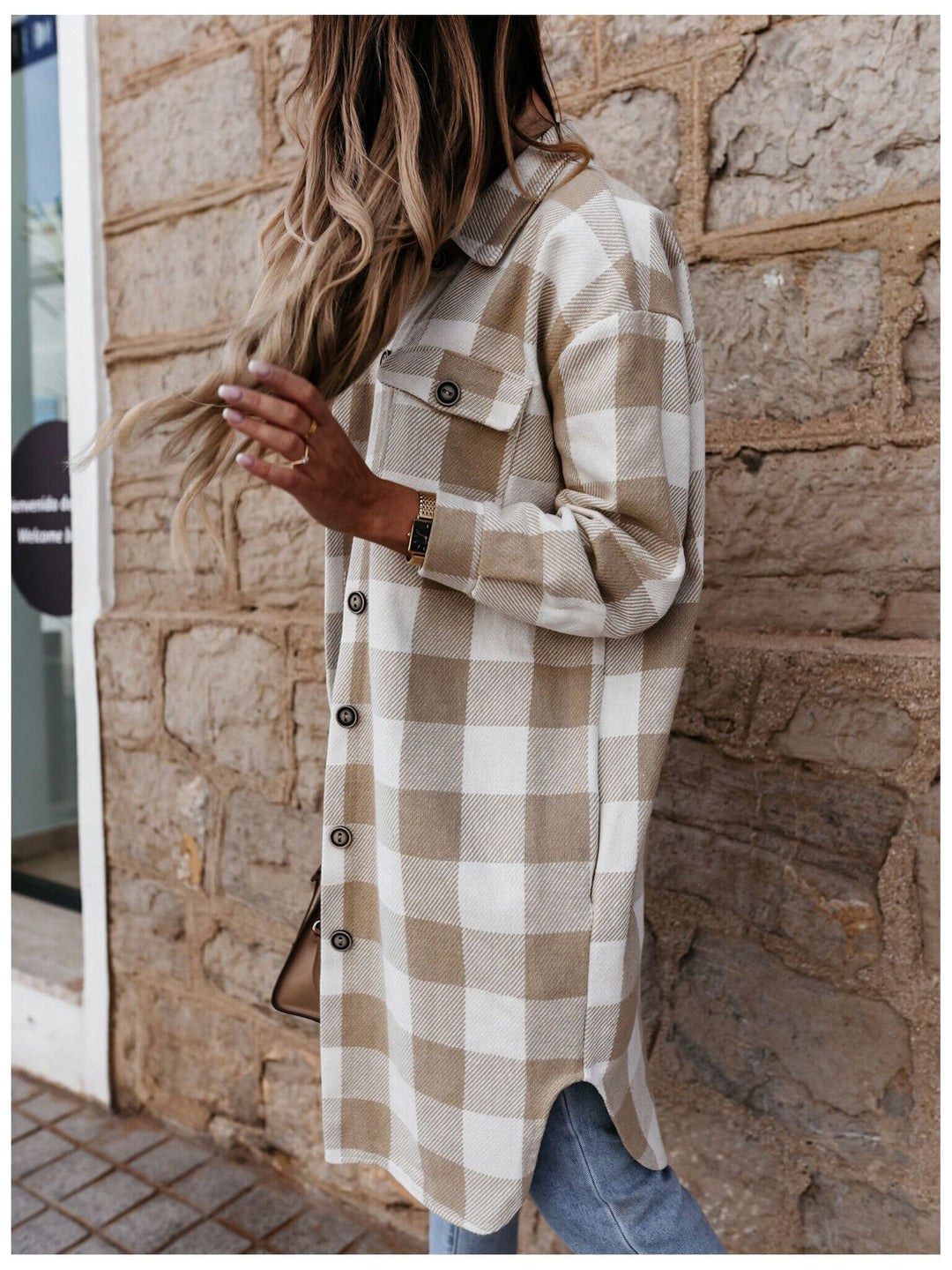 Oversized plaid jacket for women Lune London