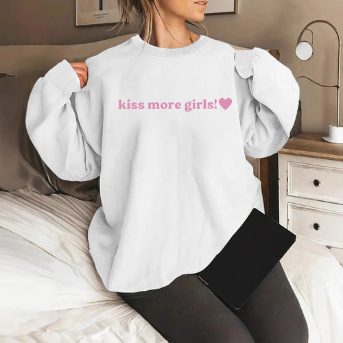 Sweatshirt pour femmes avec lettrage inspirant et coupe décontractée Chic & Stil