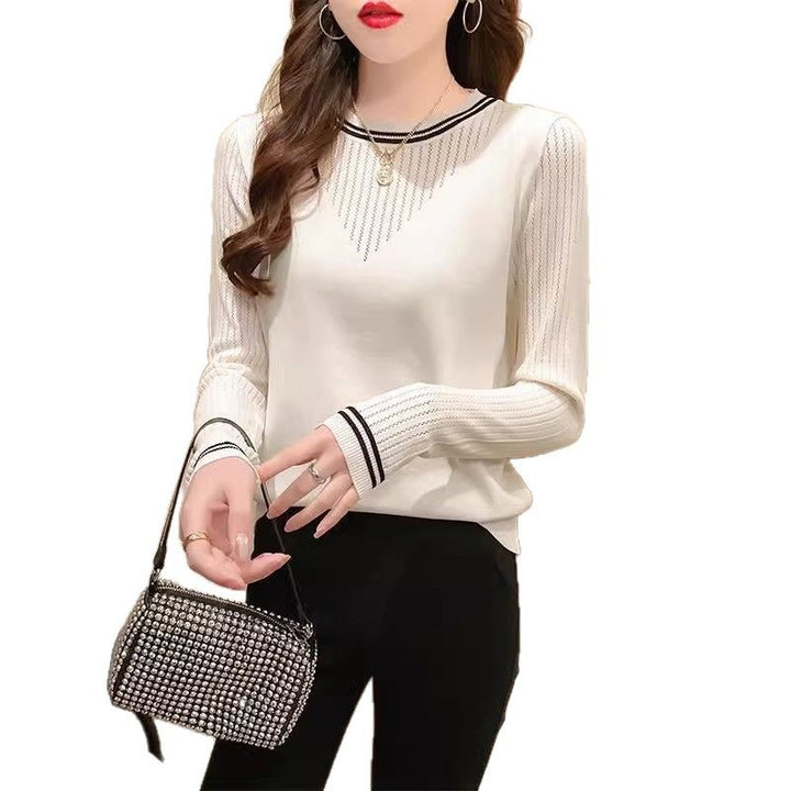 Chemise femme décontractée à manches longues avec motif rayé tendance Chic & Stil