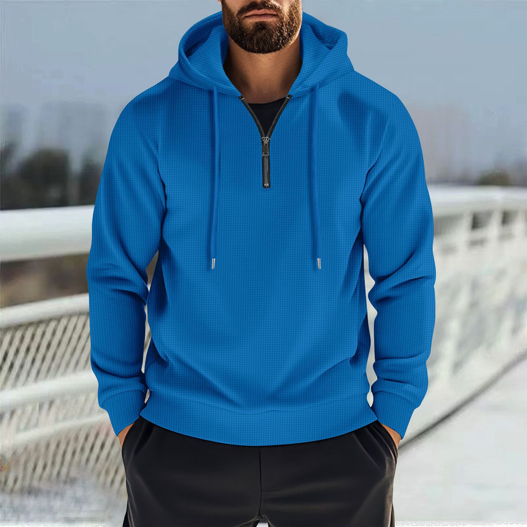 Functional sweater for men with practical zipper and sporty design Lune London