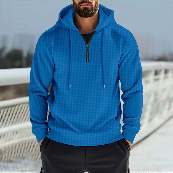 Functional sweater for men with practical zipper and sporty design Lune London