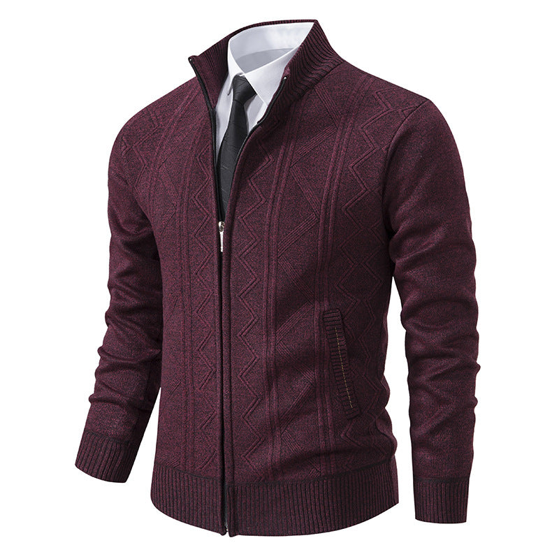 Men's vest with a modern twisted pattern and a high collar Lune London