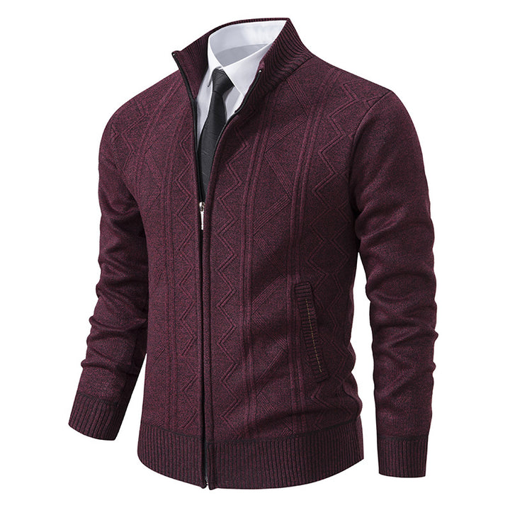 Men's vest with a modern twisted pattern and a high collar Lune London