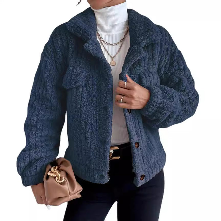 Ladies oversized soft structured fleece jacket Lune London