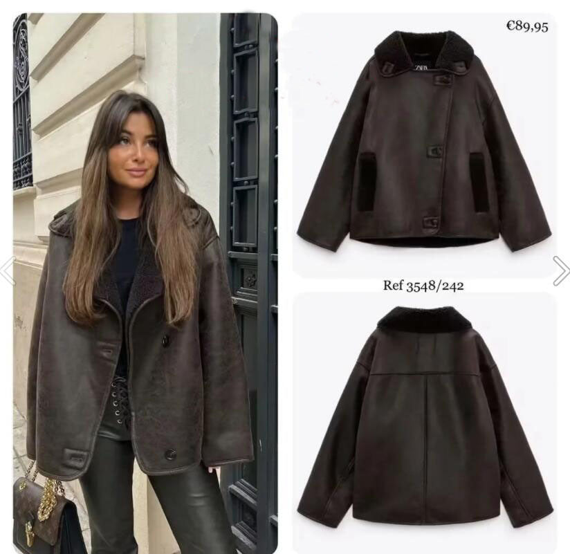 Veste de transition élégante pour femmes avec doublure en teddy doux et poches pratiques Chic & Stil