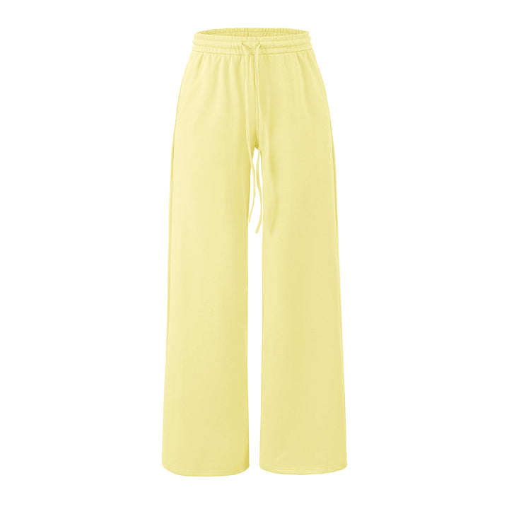 Women's Wide Lounge Pants with High Elastic Waistband and Drawstring Amarae